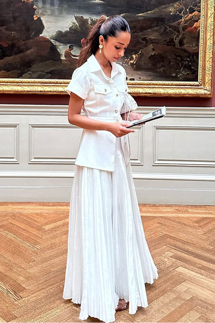 Smridhi Sibal In Our Ivory Safari Set - ANI CLOTHING