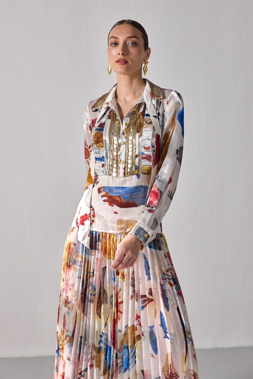 Bourbon Pleated Maxi Dress - ANI CLOTHING