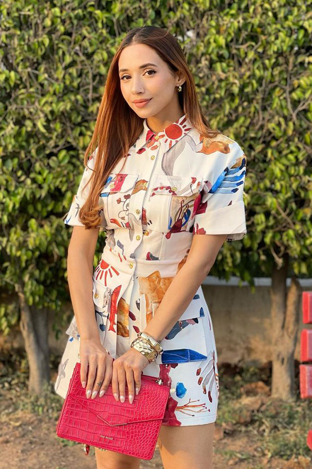 Ria Malhotra In Our Bourbon Skomper - ANI CLOTHING