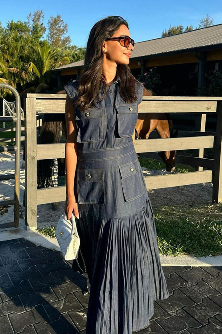 Arushi Mehra In Our Safari Pleat Dress - ANI CLOTHING