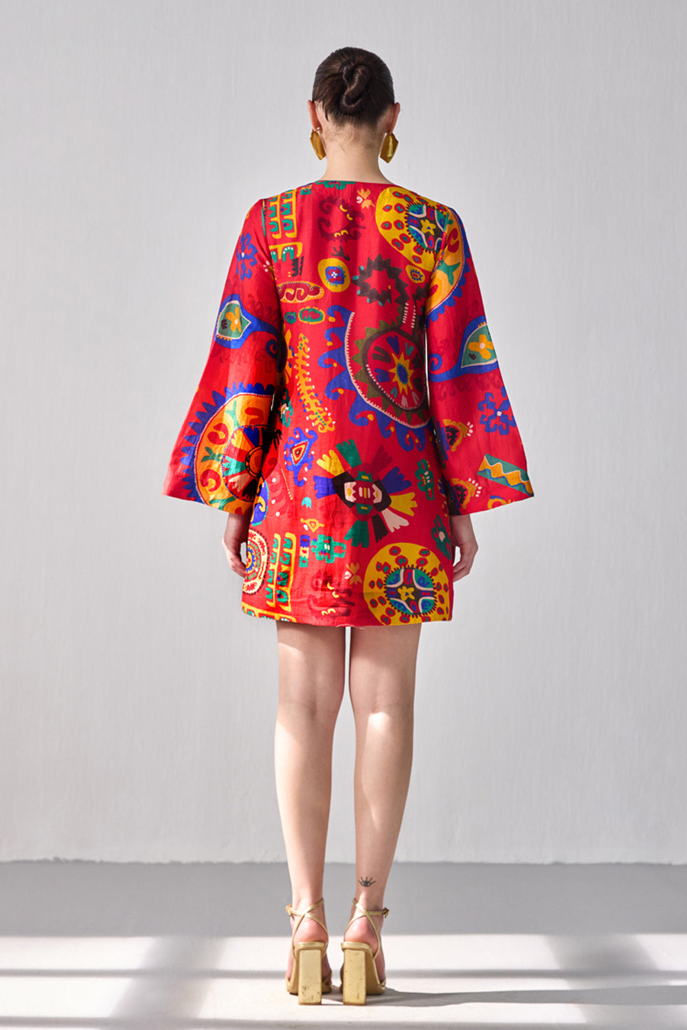 Kai Embellished Short Kaftan Dress