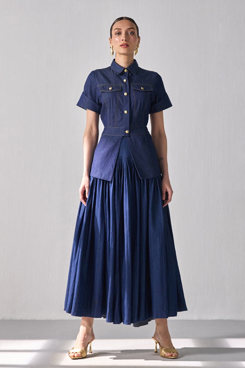 Denim Safari Set - ANI CLOTHING