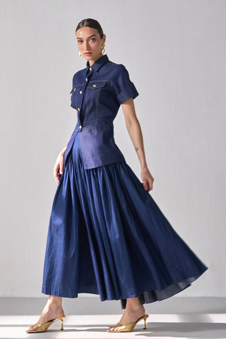 Denim Safari Set - ANI CLOTHING