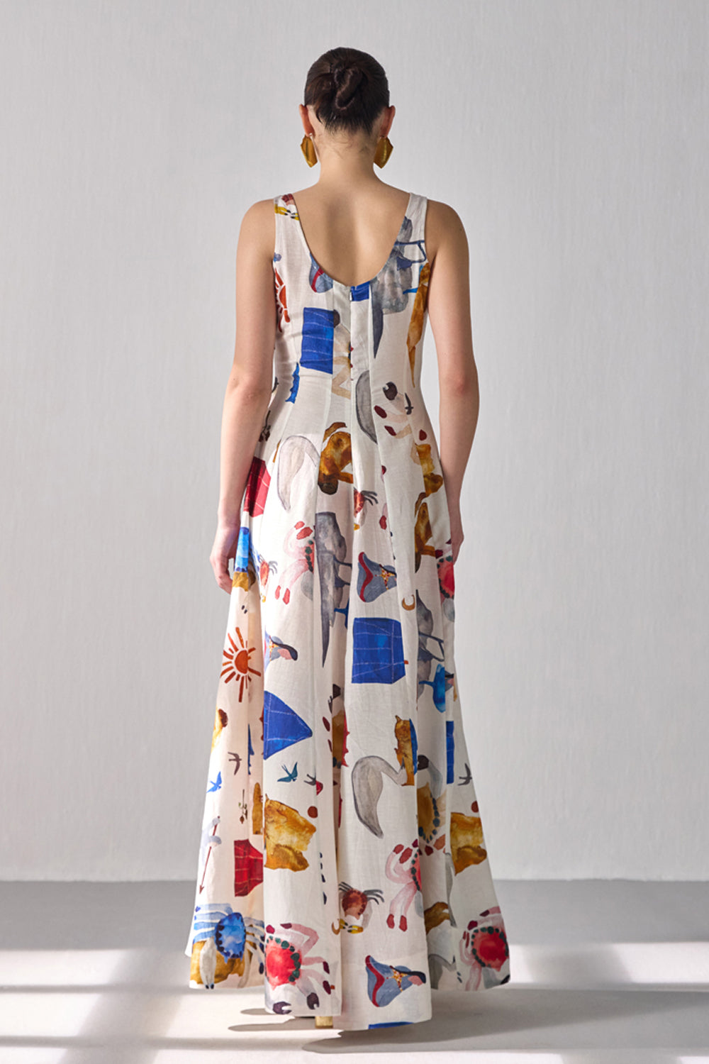 Bourbon Flared Maxi Dress - ANI CLOTHING