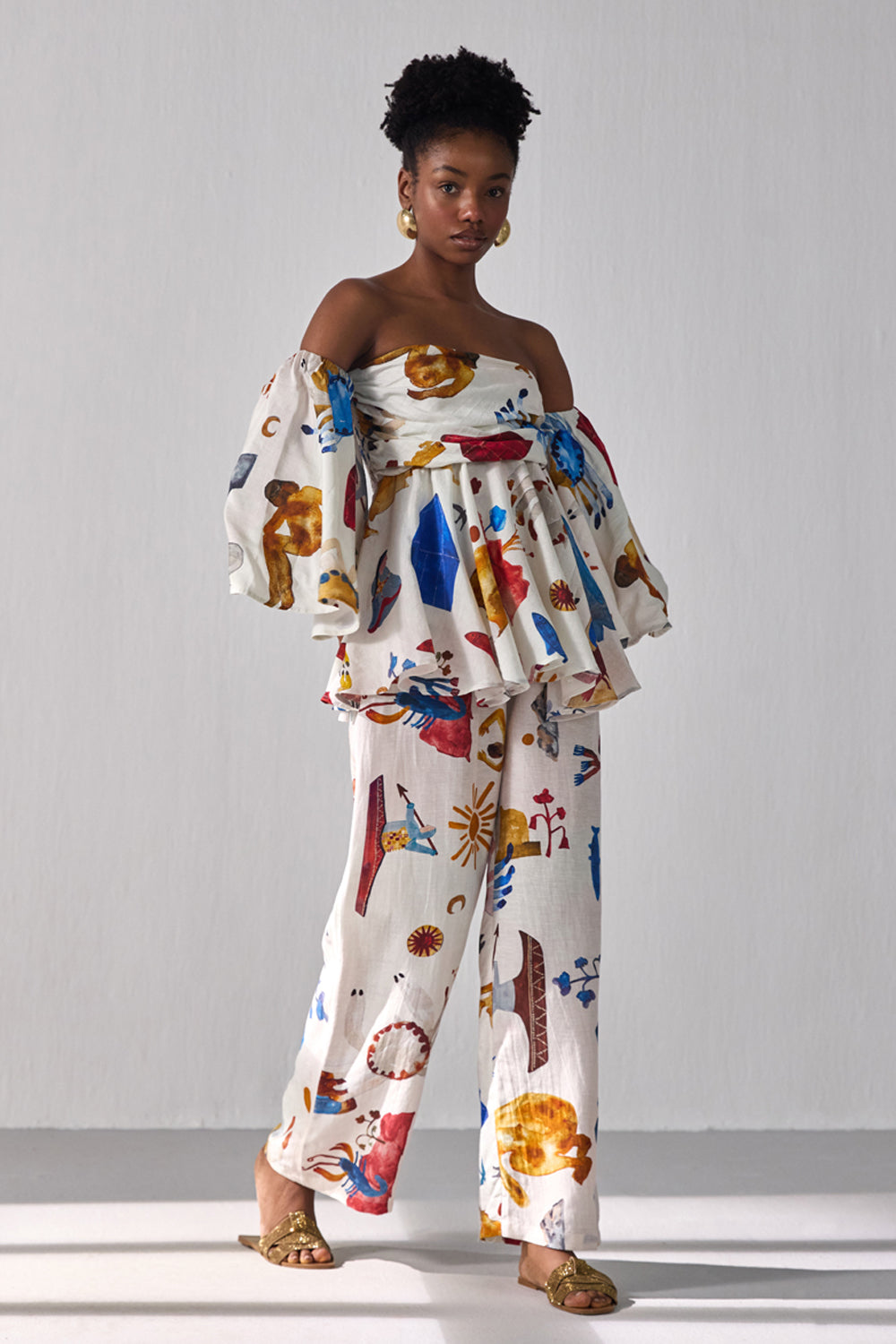 Bourbon Off-Shoulder Flare Top - ANI CLOTHING