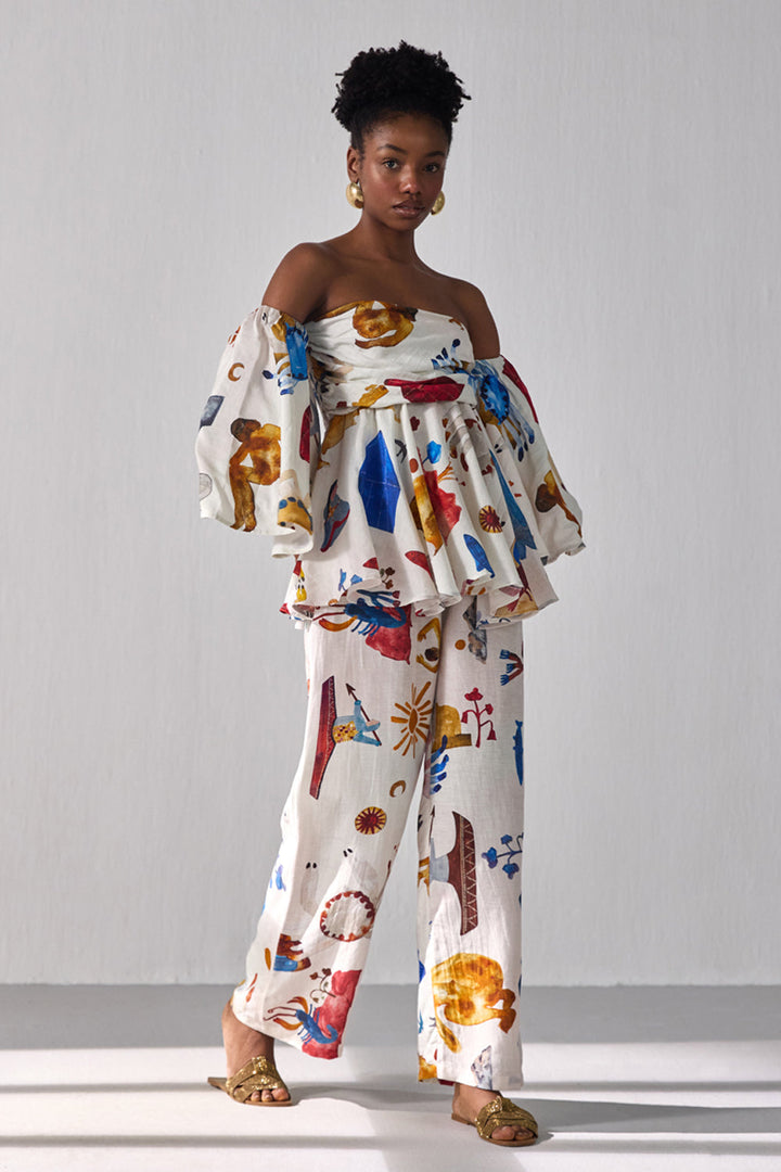 Bourbon Off-Shoulder Flare Top - ANI CLOTHING