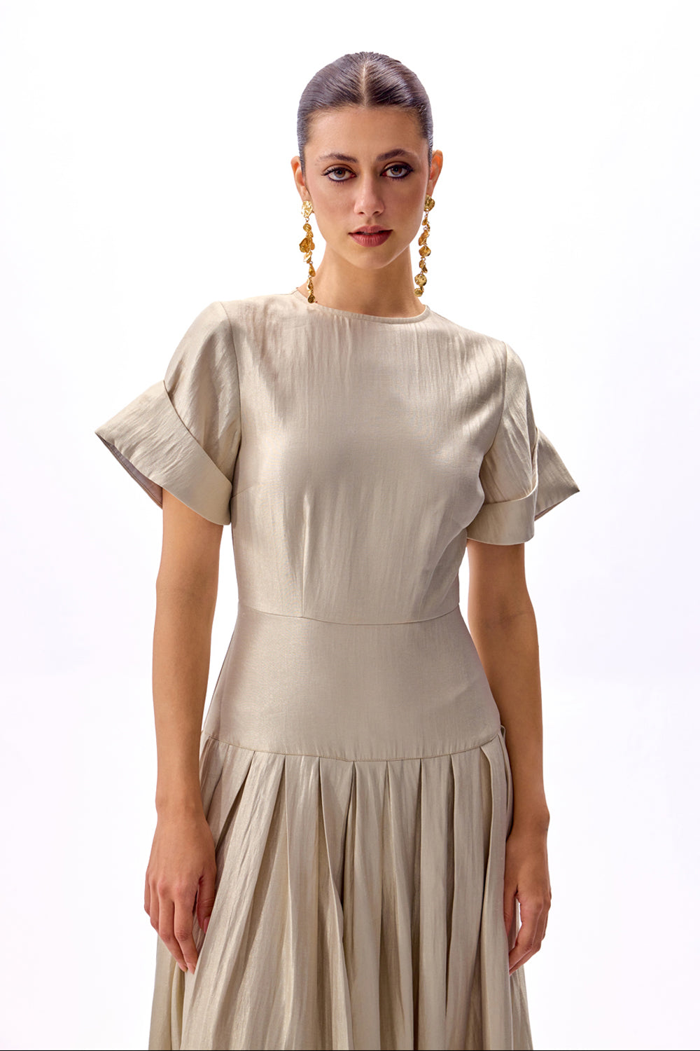 Moonlit Champagne Dress - ANI CLOTHING