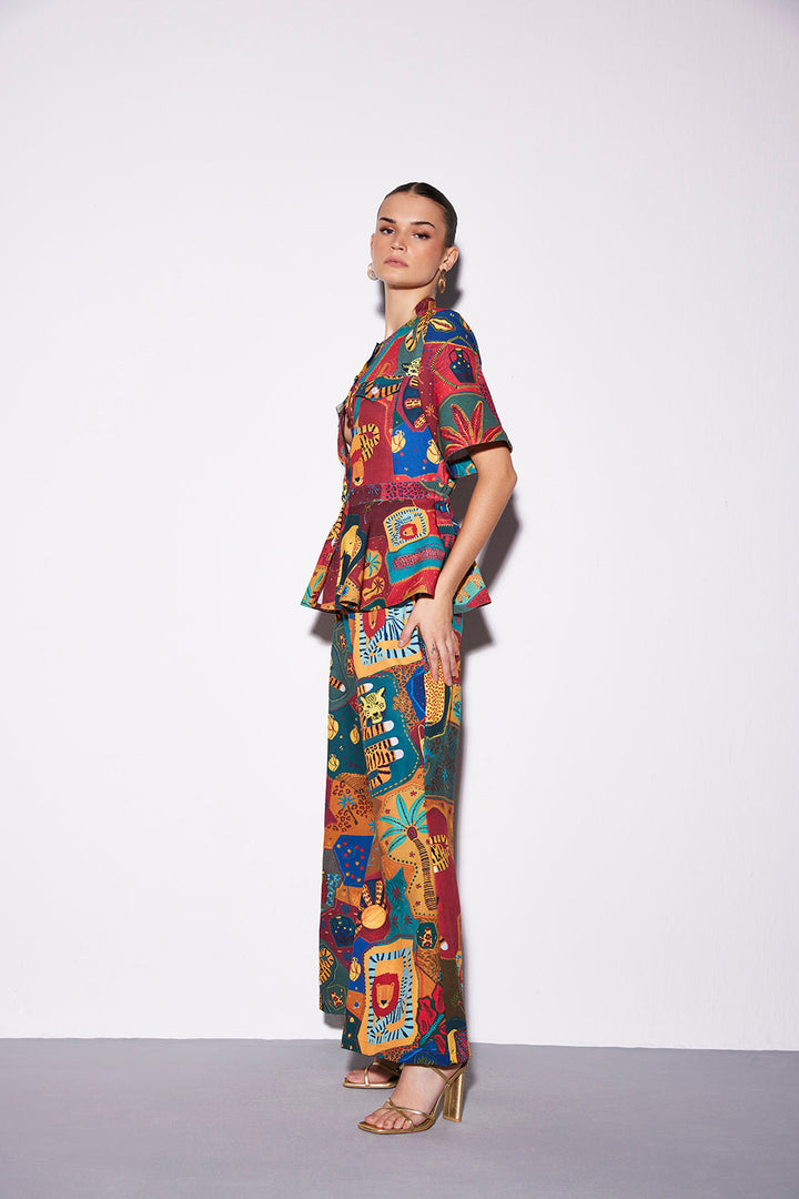 Cocora Contrast Trousers - ANI CLOTHING