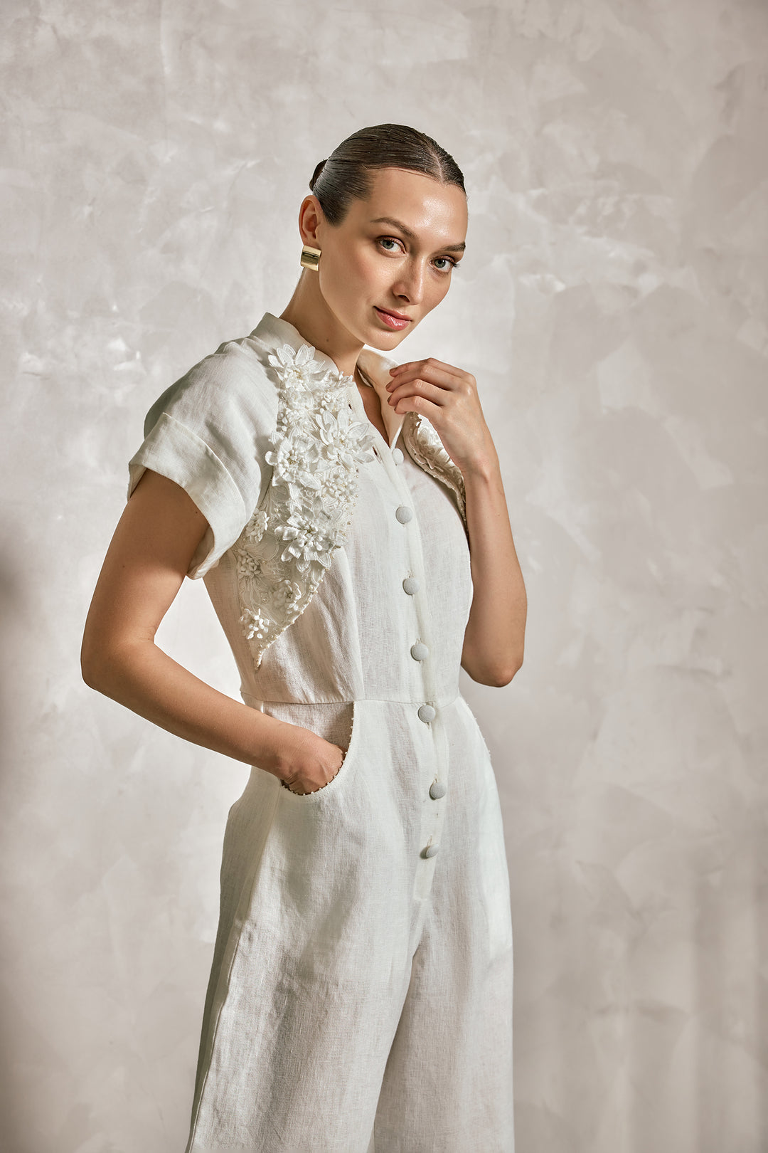 Ivory Jumpsuit - ANI CLOTHING