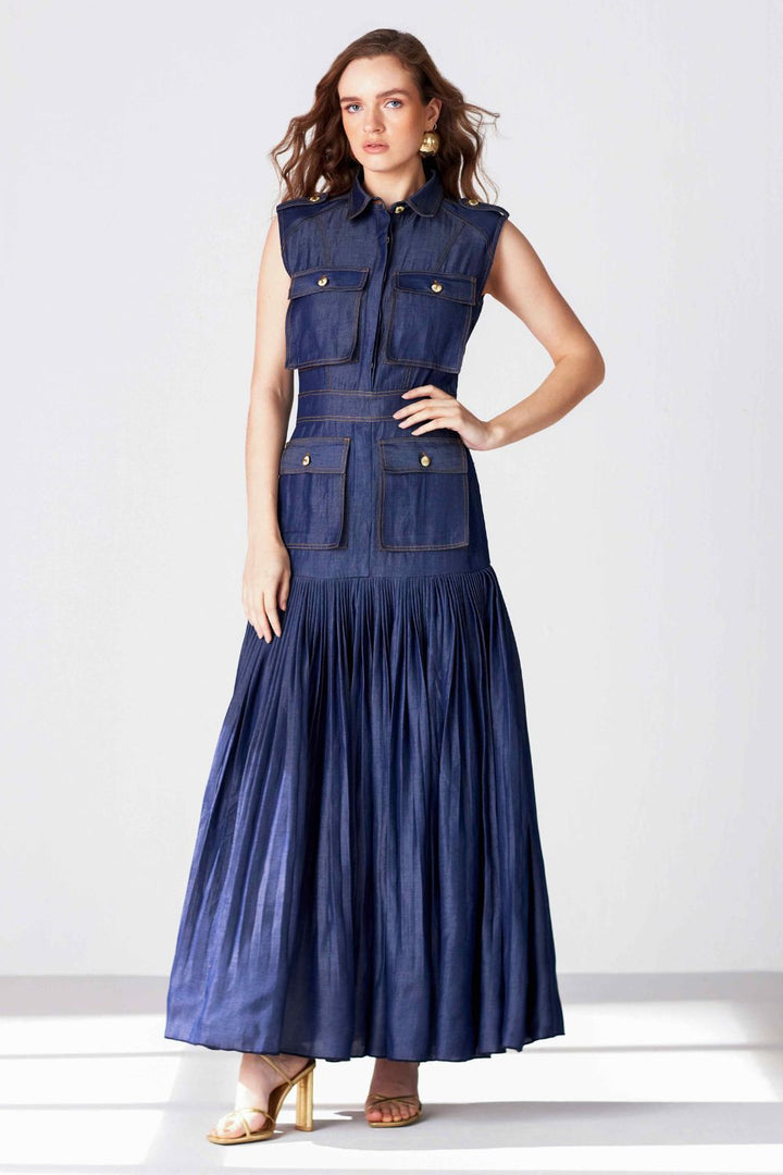 Arushi Mehra In Our Safari Pleat Dress - ANI CLOTHING